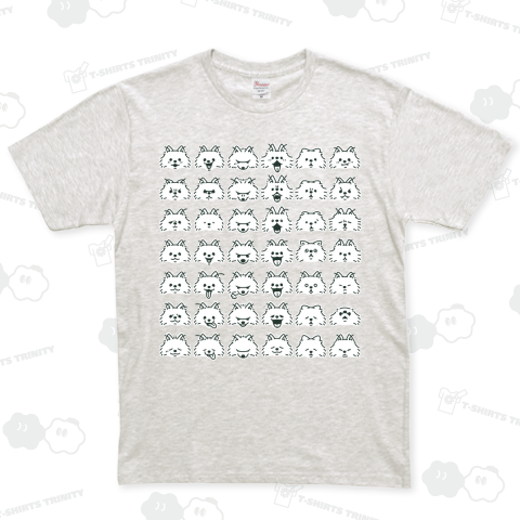 ポメラニアンぎっしり ホワイトインク