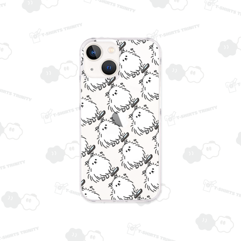 ねろ スマホをとりあげるポメラニアン ホワイトインク