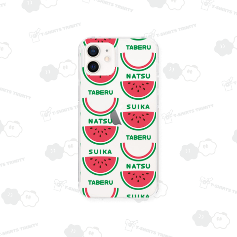 なつ スイカ たべる ブレンドプリント