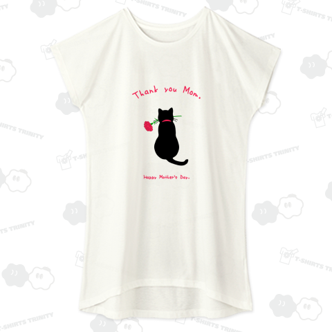 【母の日】カーネーションくわえた猫