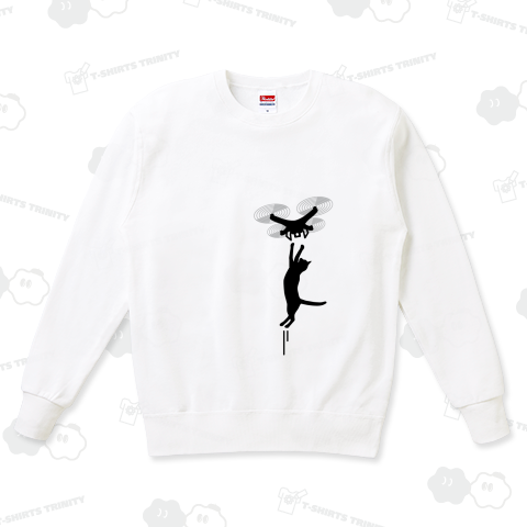 ネコ ドローンにジャンプ!