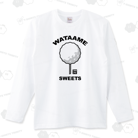 わたあめ(綿飴)ふわふわ スイーツ イラスト グッズ・屋台・縁日・甘いもの・綿あめ・わた飴・Tシャツ・かわいい・食べ物・思い出・昔懐かしい・子供・お祭り・イベント・お菓子(東日本)