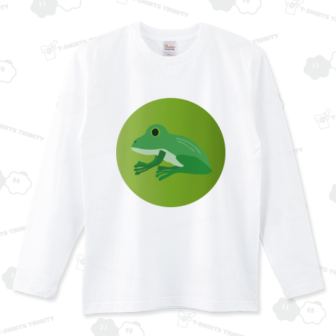 カエルさんマークのTシャツグッズ。