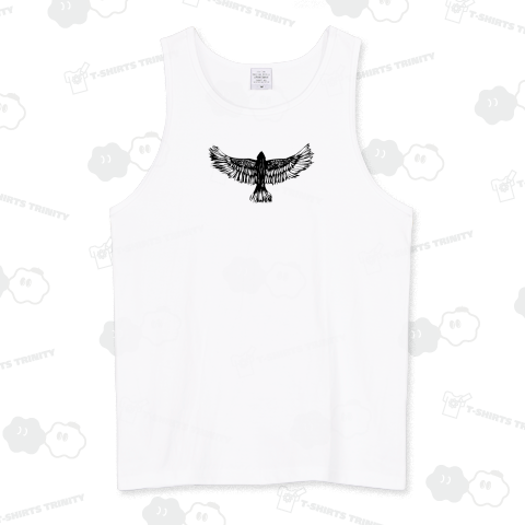 カラスのタトゥー風墨絵