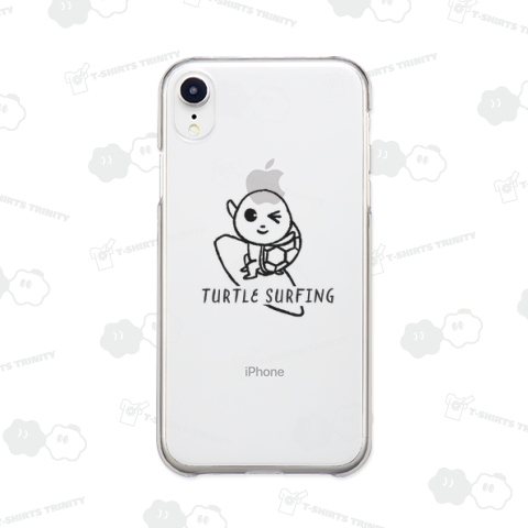 亀サーファー線画