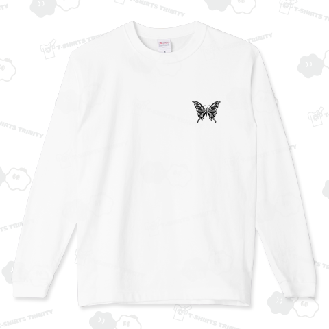 蝶々のトライバルマーク - 左胸ワンポイント