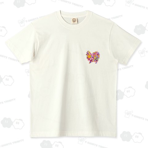 花柄ポメ - 左胸ワンポイント