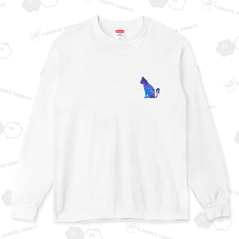 星猫のシルエット - 左胸ワンポイント