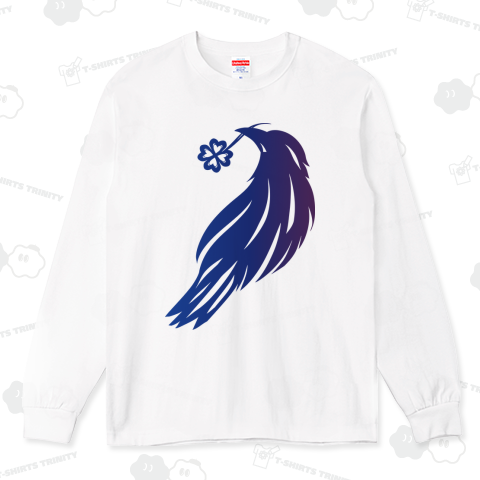 四葉のクローバーとカラス