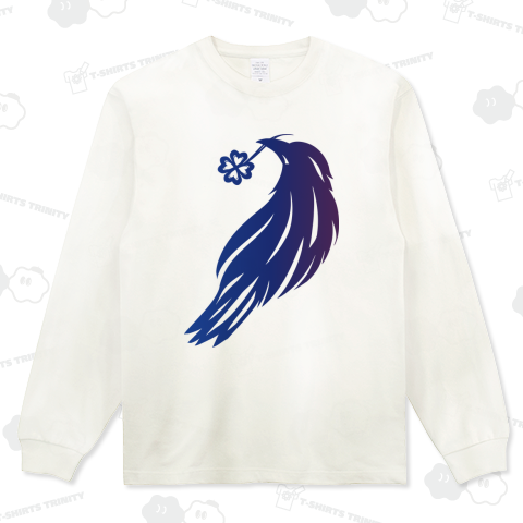 四葉のクローバーとカラス