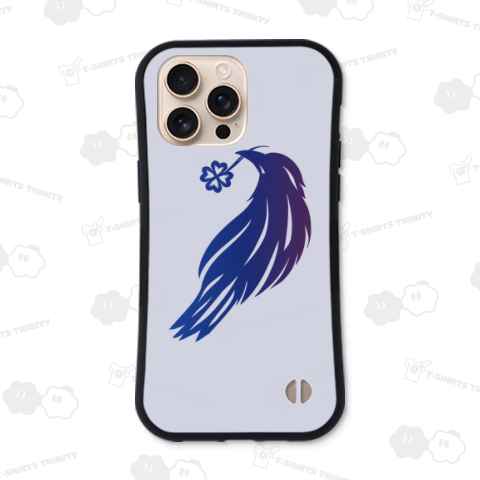 四葉のクローバーとカラス