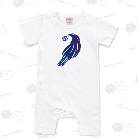 四葉のクローバーとカラス