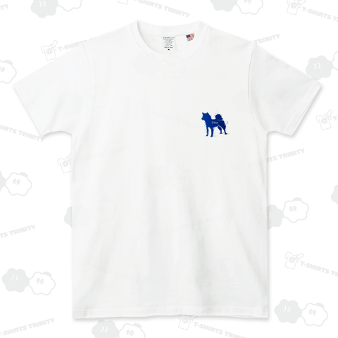 柴犬の墨絵マーク - 左胸ワンポイント