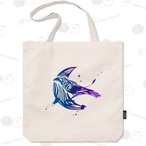 三日月とカラスの夜