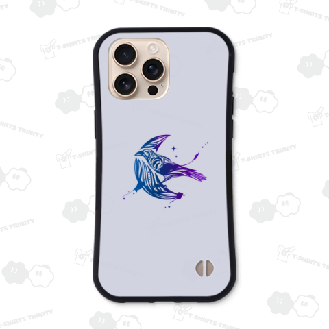 三日月とカラスの夜