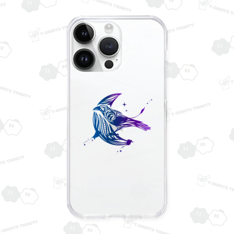 三日月とカラスの夜