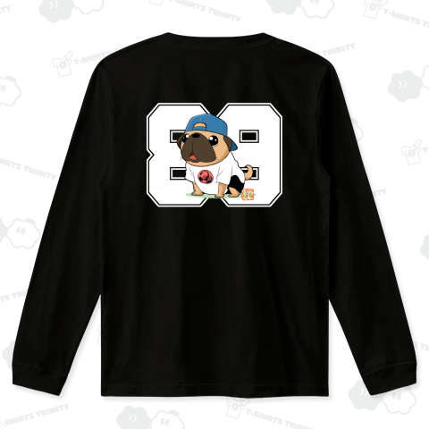 ヒップホップパグ(文字白)フォーン【背中】