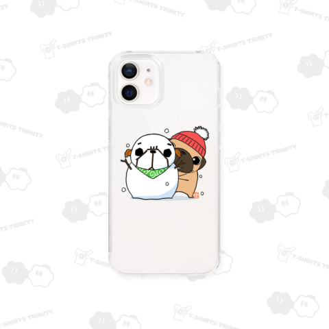 雪だるまパグ(フォーン)