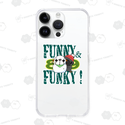 FUNNY&FUNKY!雪だるまパグ(黒パグ)