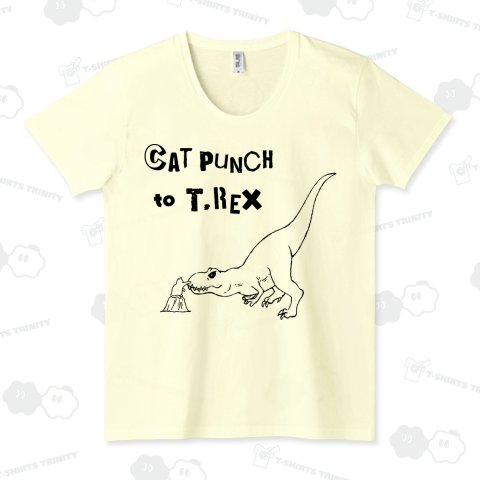 ティラノに猫パンチ!