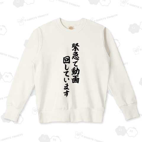 緊急で動画回しています 筆文字ロゴ