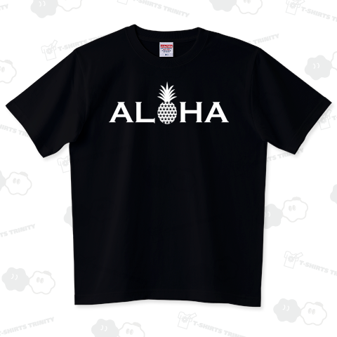 ALOHA(star) 034white ハイグレードTシャツ(6.2オンス)