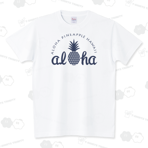 アロハパイナップル(star)043 navy スタンダードTシャツ(5.6オンス)
