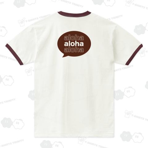 バックプリント 吹き出し aloha 025(Brown)