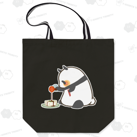 イソフラボンたっぷりの豆腐を食すパンダ