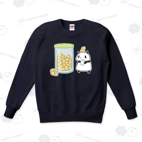 豆乳を飲みながらイソフラボンについて考えるパンダ