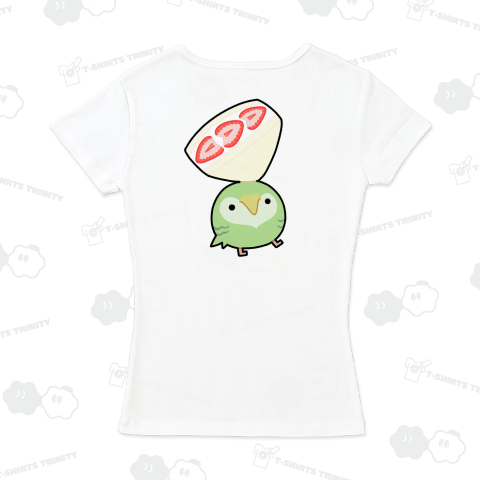 フルーツサンドをゲットしてご満悦のカカポ【背面プリント】