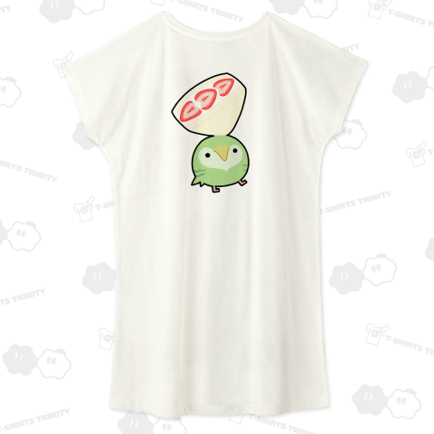 フルーツサンドをゲットしてご満悦のカカポ【背面プリント】