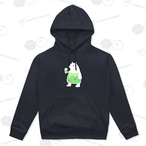 クリームソーダをゲットしてご満悦のシロクマ