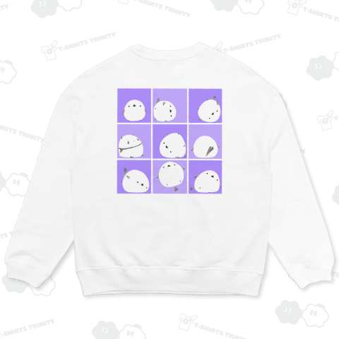 シマエナガに擬態するパンダ【背面プリント】