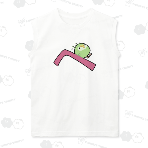 ゲットした『へ』を滑り台にしてご満悦のカカポ