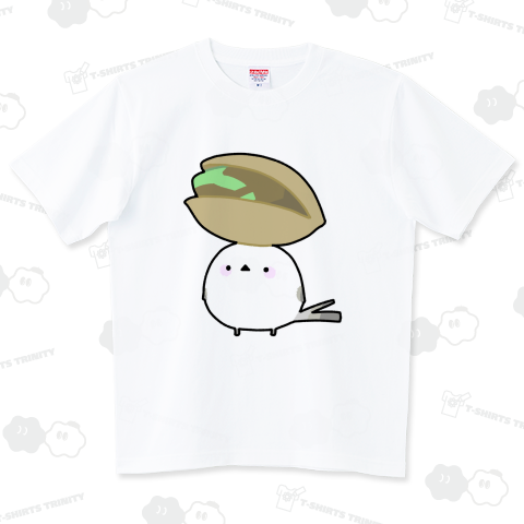 ピスタチオをゲットしてご満悦のシマエナガ