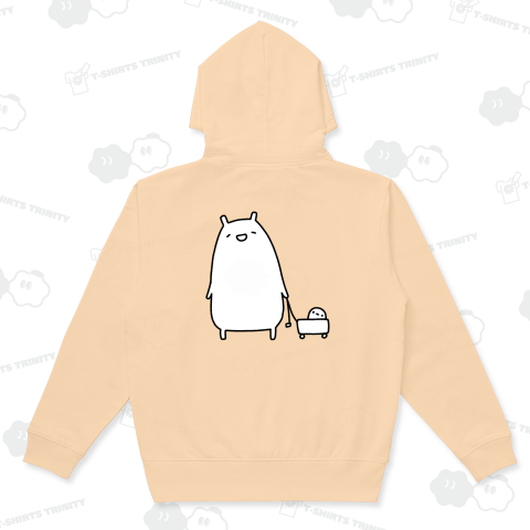 お散歩をするかわいいねこ【背面プリント】