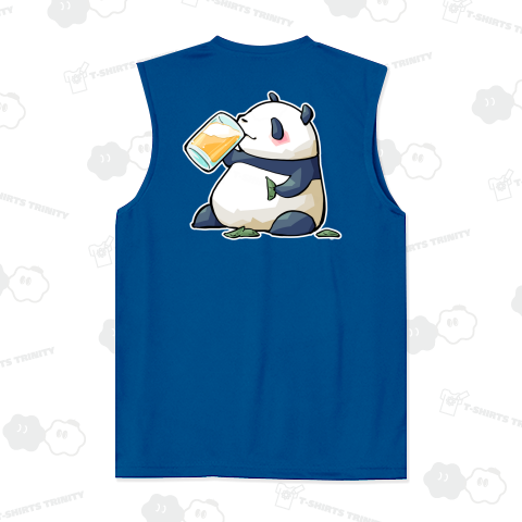 ビールを嗜むパンダ【背面プリント】