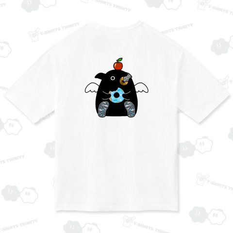 ドーナツをゲットした普通のペンギン【背面プリント】