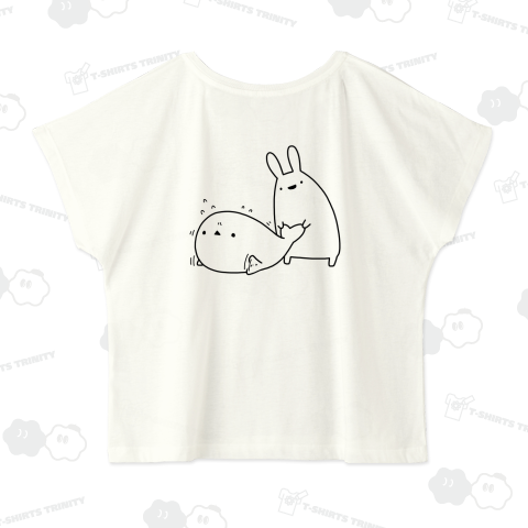 ゴマフアザラシをゲットしてご満悦のうさぎ【背面プリント】