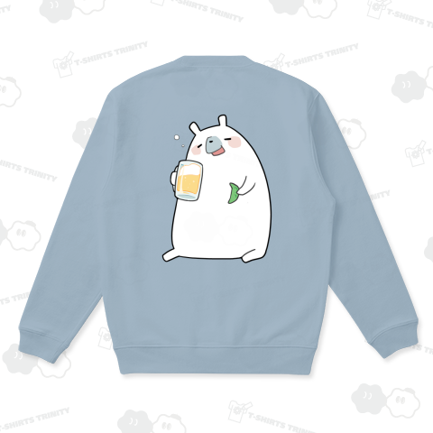 【ビール】最高に幸せになる飲み物をゲットしてご満悦のシロクマ【背面プリント】