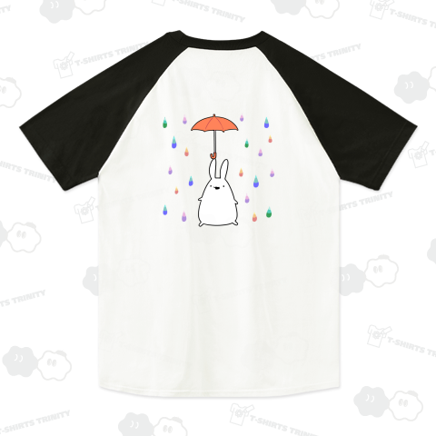 お気に入りの傘をゲットしたので雨の日もご満悦なうさぎ【背面プリント】