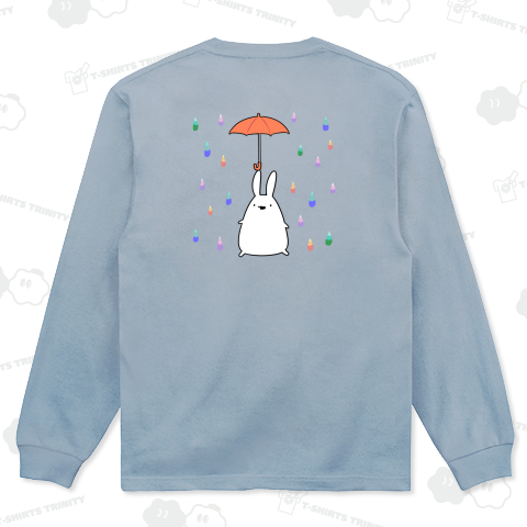 お気に入りの傘をゲットしたので雨の日もご満悦なうさぎ【背面プリント】