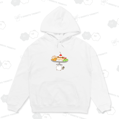プリンアラモードをゲットしてご満悦のシマエナガ