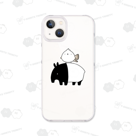 マレーバクをゲットしてご満悦のシマエナガ