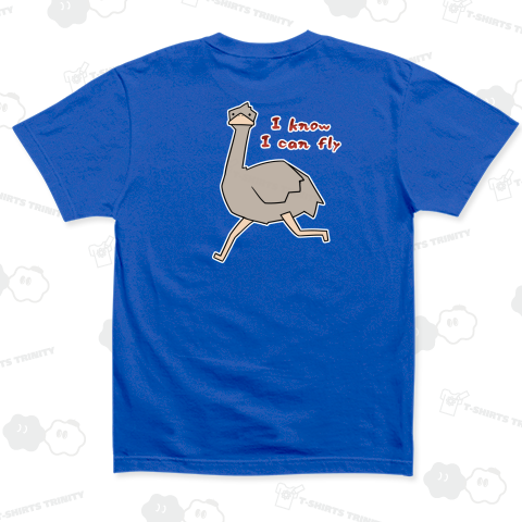 空も飛べるはずと信じて疑わないエミュー【背面プリント】