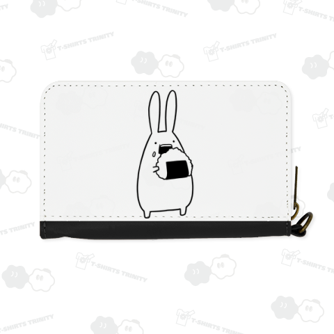 美味しそうなおにぎりをゲットしてご満悦のうさぎ