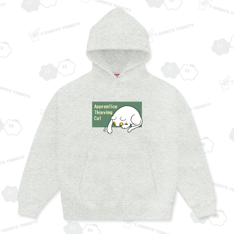 テーブル上の美味しいものをゲットする修行を始めた猫