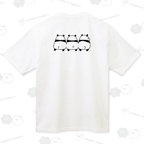 パンダ集会に参加してご満悦のパンダ【背面プリント】