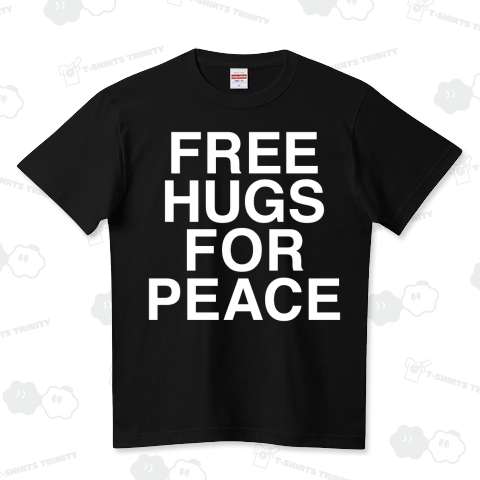 FREE HUGS FOR PEACE-フリー・ハグズ・フォー・ピース- 白ロゴ